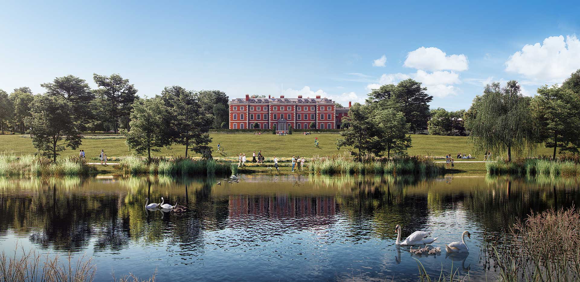 Trent Park, Mansion House, Exterior CGI
